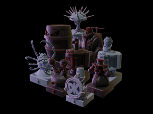 Chess Pack Master Donkey Kong Country 3 BOSS and BUDDIES 3D print model 3Dプリントモデル