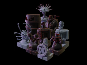 Chess Pack Master Donkey Kong Country 3 BOSS and BUDDIES 3D print model 3D Print Model