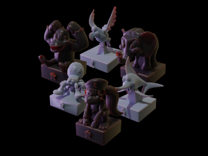 Chess Pack Master Donkey Kong Country 3 BOSS and BUDDIES 3D print model 3Dプリントモデル