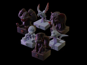 Chess Pack Master Donkey Kong Country 3 BOSS and BUDDIES 3D print model 3D Print Model