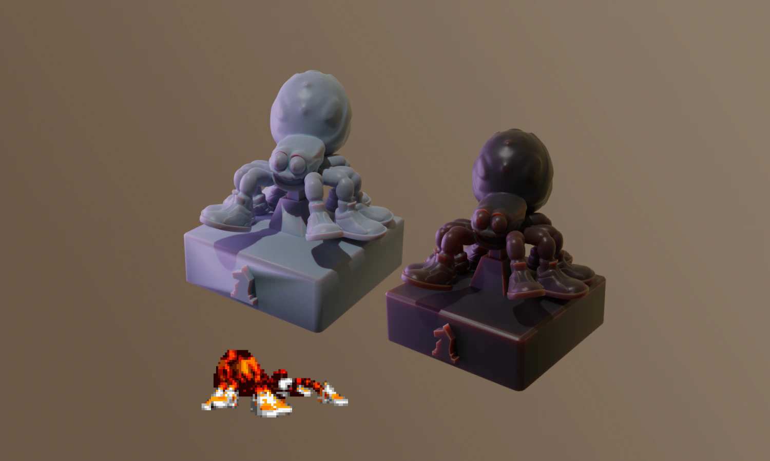 Chess Pack Squitter from DKC series 3D Print Model .c4d .max .obj .3ds .fbx .stl .blend 