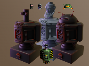 Chess Pack KAOS boss from DKC3 3D Print Model