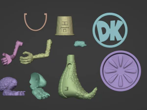 Chess Pack Koin and Koindozer from DKC3 3D Print Model