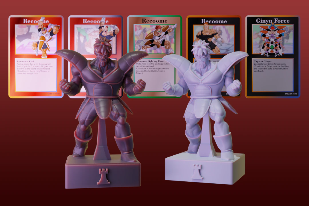 Chess Pack Recoome Ginyu Force from Dragon Ball series 3D Print Model .c4d .max .obj .3ds .fbx .stl .blend 