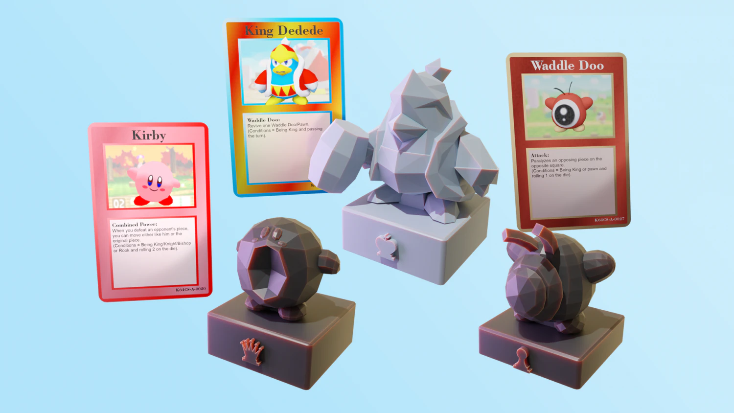 Chess Pack Kirby 64 the Crystal Shards 3D Print Model .c4d .max .obj .3ds .fbx .stl .blend 