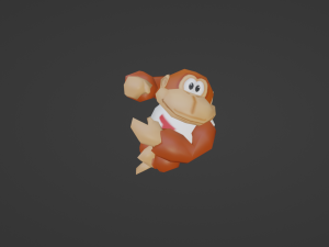 Donkey Kong Junior Nintendo 64 style game-ready Low-poly 3D 模型