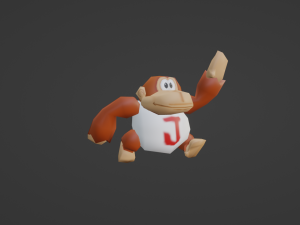 Donkey Kong Junior Nintendo 64 style game-ready Low-poly 3D 模型