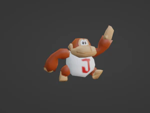 Donkey Kong Junior Nintendo 64 style game-ready Low-poly 3D Model