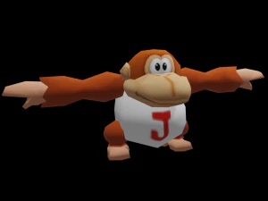 Donkey Kong Junior Nintendo 64 style game-ready Low-poly 3D Model