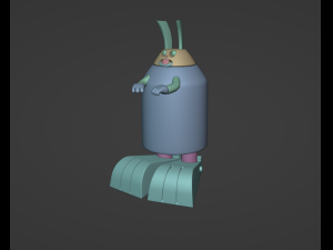 Rabbot from Aqua Teen Chess Piece 3Dプリントモデル