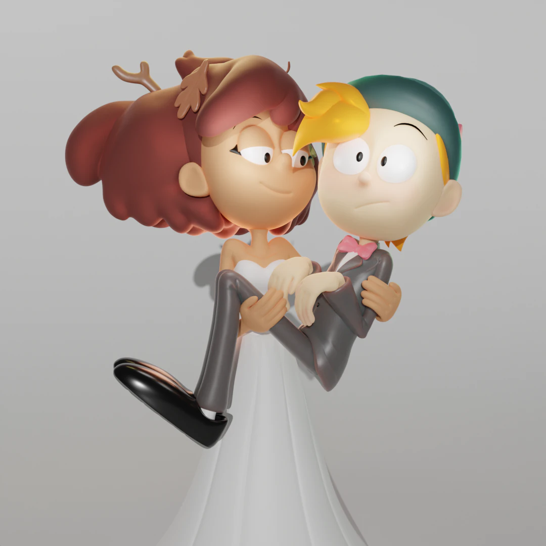 Amphibia'dan Anne Boonchuy ve Twig 3D Baskı Modeli .c4d .max .obj .3ds .fbx .stl .blend 