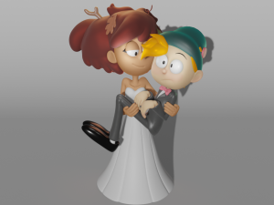 Anne Boonchuy and Twig from Amphibia 3D 프린트 모델