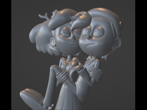 Anne Boonchuy and Twig from Amphibia 3D 프린트 모델