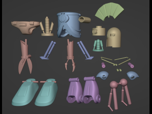 Aqua Teen Cybernetic Ghost of Christmas Past from the Future Modèles 3D en vedette