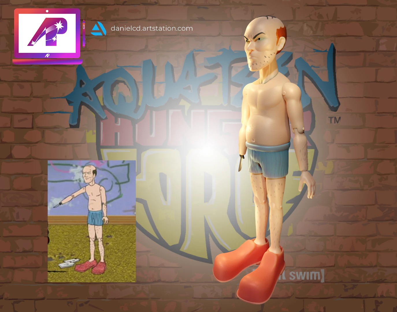 Adult Swim Happy Time Harry 3D Print Model .c4d .max .obj .3ds .fbx .stl .blend