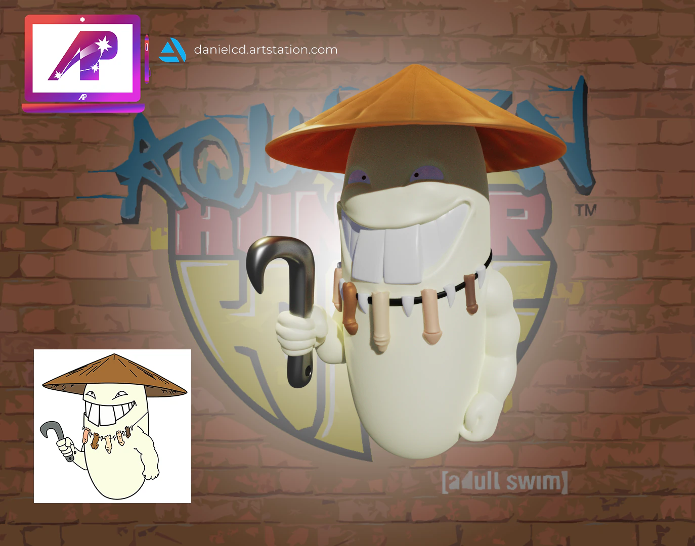 AquaTeen rice Mascot 3D Print Model .c4d .max .obj .3ds .fbx .stl .blend 
