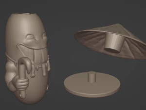 AquaTeen rice Mascot 3D Print Model