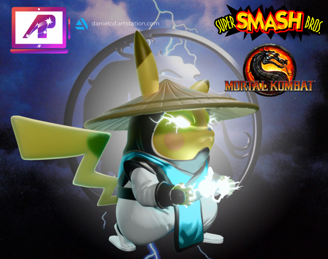 Pikachu cosplaying as Raiden Modelo de impresión 3D .c4d .max .obj .3ds .fbx .stl .blend 