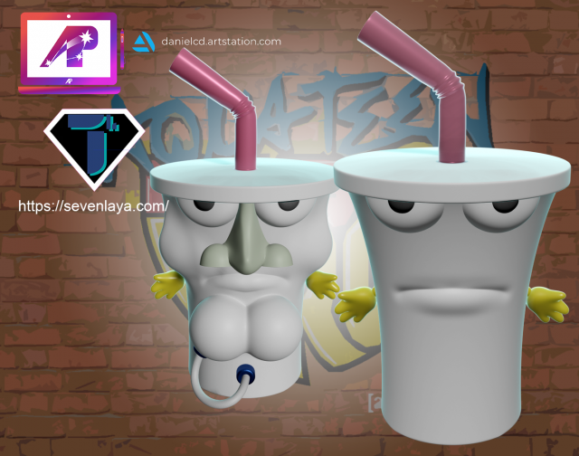 AquaTeen Master Shake 2 in 1 3D Print Model .c4d .max .obj .3ds .fbx .stl .blend 