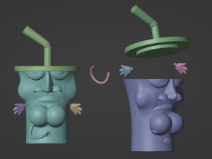 AquaTeen Master Shake 2 in 1 3D Print Model