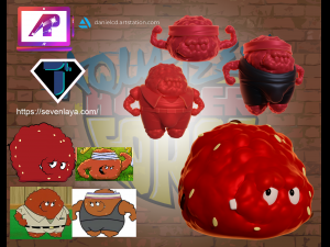 AquaTeen Meatwad 5 in 1 3D Print Model
