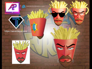 AquaTeen Frylock 3D Print Model