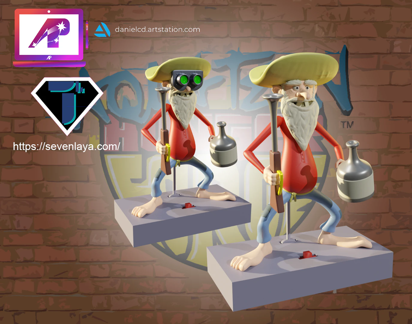 AquaTeen Jiggle Billy 3D Print Model .c4d .max .obj .3ds .fbx .stl .blend 