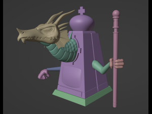AquaTeen the Chess Dragon Modèles 3D en vedette