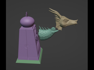 AquaTeen the Chess Dragon Modèles 3D en vedette
