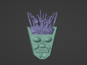 AquaTeen Frylock Anatomy 3D Baskı Modeli
