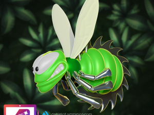 Buzz from Donkey Kong Country 3 3D 프린트 모델