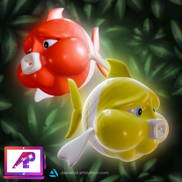 DKC3 Gleamin Bream 3D Print Model .c4d .max .obj .3ds .fbx .stl .blend 