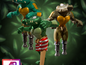 DKC2 Klomp and Kaboing 3D Print Model