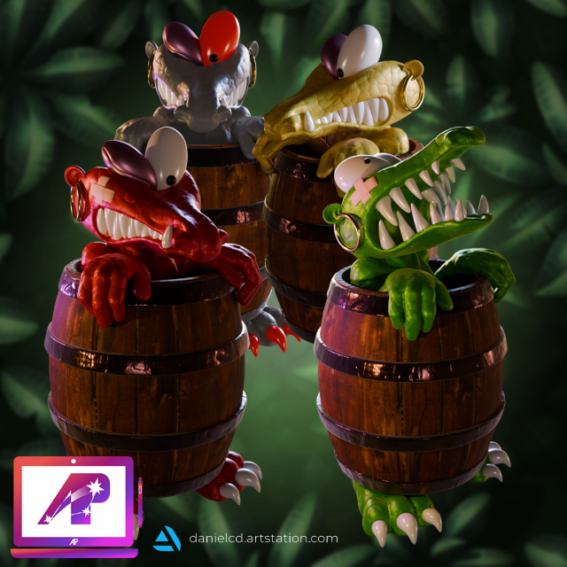 Kaboom and Klobber Modelo de impresión 3D .c4d .max .obj .3ds .fbx .stl .blend 