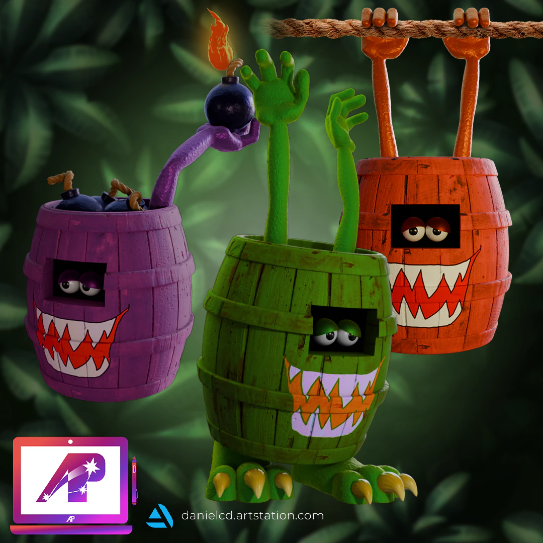 DKC3 Knocka Klasp e Kuchuka Modelo de Impressão 3D .c4d .max .obj .3ds .fbx .stl .blend