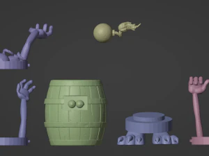 DKC3 Knocka Klasp e Kuchuka Modelo de Impressão 3D