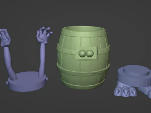 DKC3 Knocka Klasp e Kuchuka Modelo de Impressão 3D
