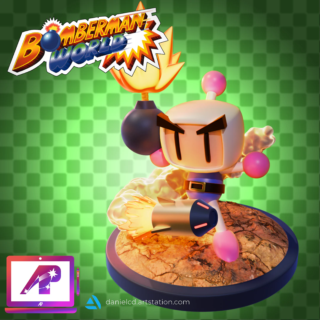 Bomberman World 3D Print Model .c4d .max .obj .3ds .fbx .stl .blend 