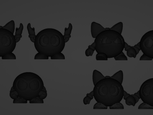 7 in 1 Lala and Lolo 3Dプリントモデル