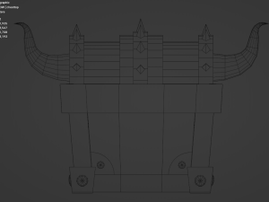 Chest Golden Horn 3D-Modell