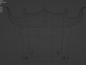 Chest Golden Horn 3D Model