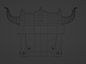 Chest Golden Horn 3D-Modell