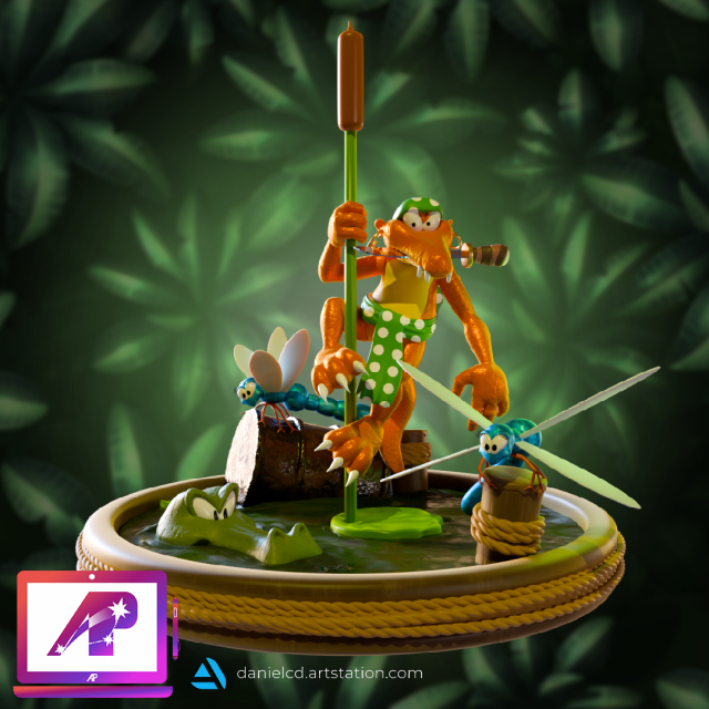 DKC2 Klinger Flitters and KrocoHeads Model Cetak 3D .c4d .max .obj .3ds .fbx .stl .blend 
