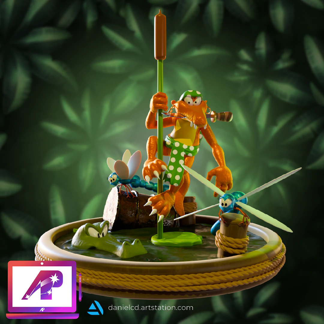 DKC2 Klinger Flitters and KrocoHeads 3D Print Model .c4d .max .obj .3ds .fbx .stl .blend 