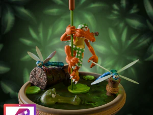 DKC2 Klinger Flitters and KrocoHeads 3D Print Model