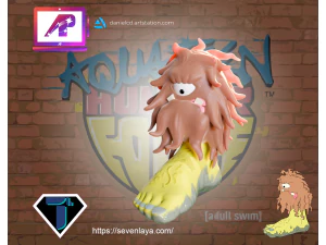 AquaTeen Dirtfoot and Wongburguer 3D Print Model