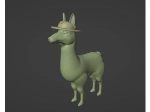 Llamas with Hats 3D Print Model