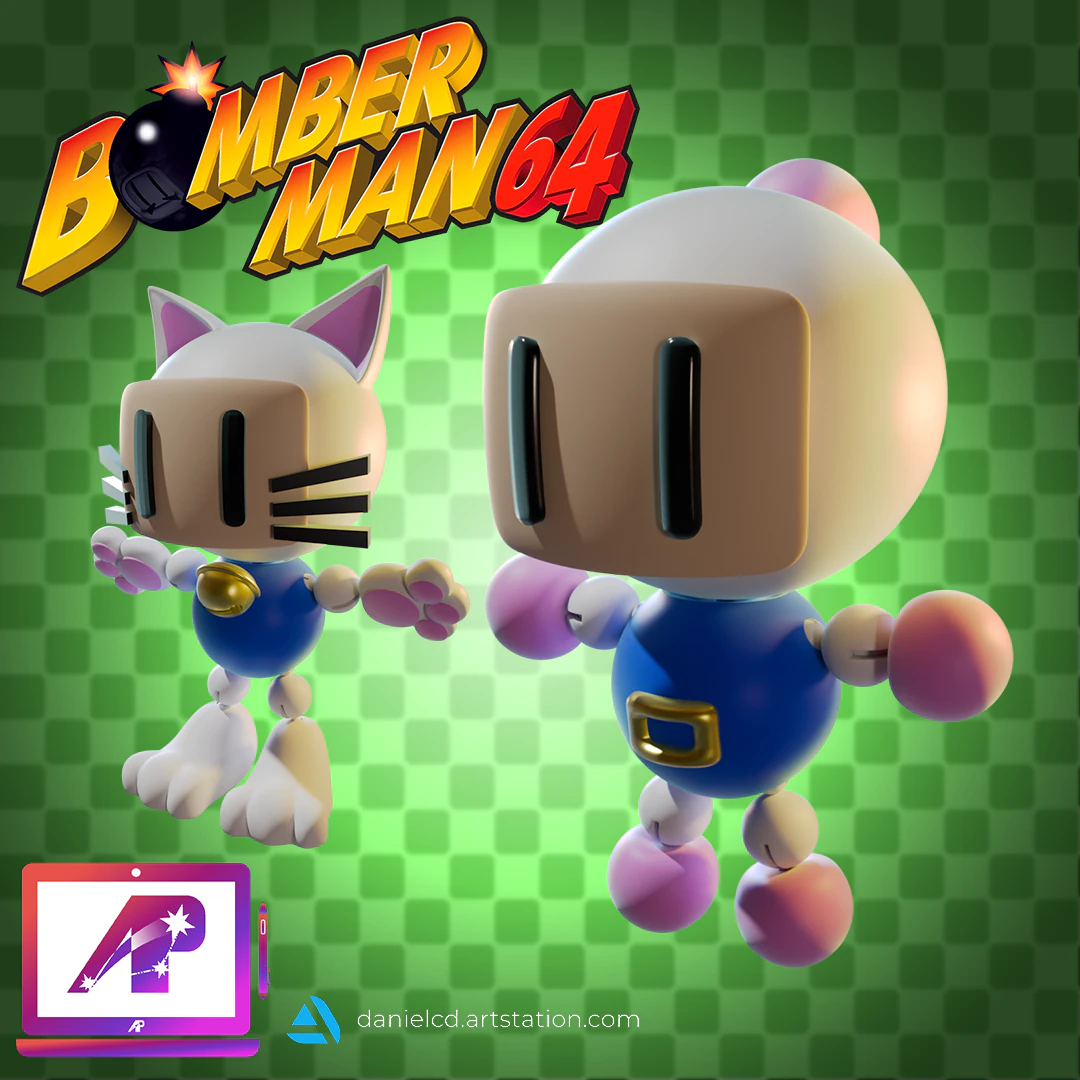 Bomberman 64 Custom Collection 1 3D Print Model .c4d .max .obj .3ds .fbx .stl .blend 