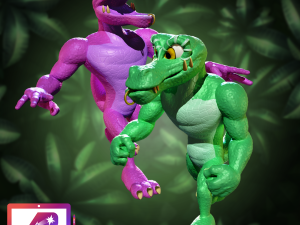 DKC3 Kobble and Skidda 3D 프린트 모델