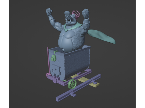 DK64 King K Rool cover art Modello di stampa 3D